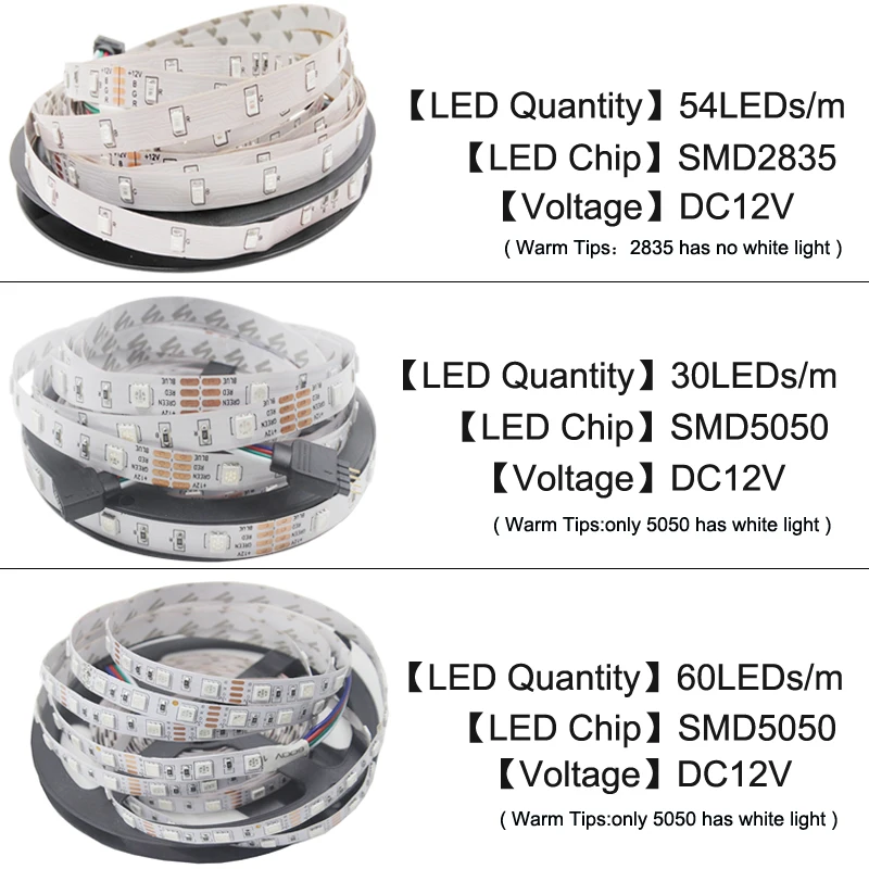 LED Trak 5050/2835 DC12V 60LEDs/m 5m/veliko Prilagodljivo Luči LED Trak RGB svetilka 5050/2835 LED Trakovi