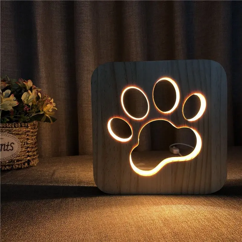 LED ustvarjalne USB noč svetlobe pes nevihte lučka za otroke toplo svetlobo otrok namizne svetilke spalnica darilo doma dekoracijo