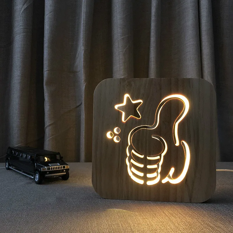 LED ustvarjalne USB noč svetlobe pes nevihte lučka za otroke toplo svetlobo otrok namizne svetilke spalnica darilo doma dekoracijo