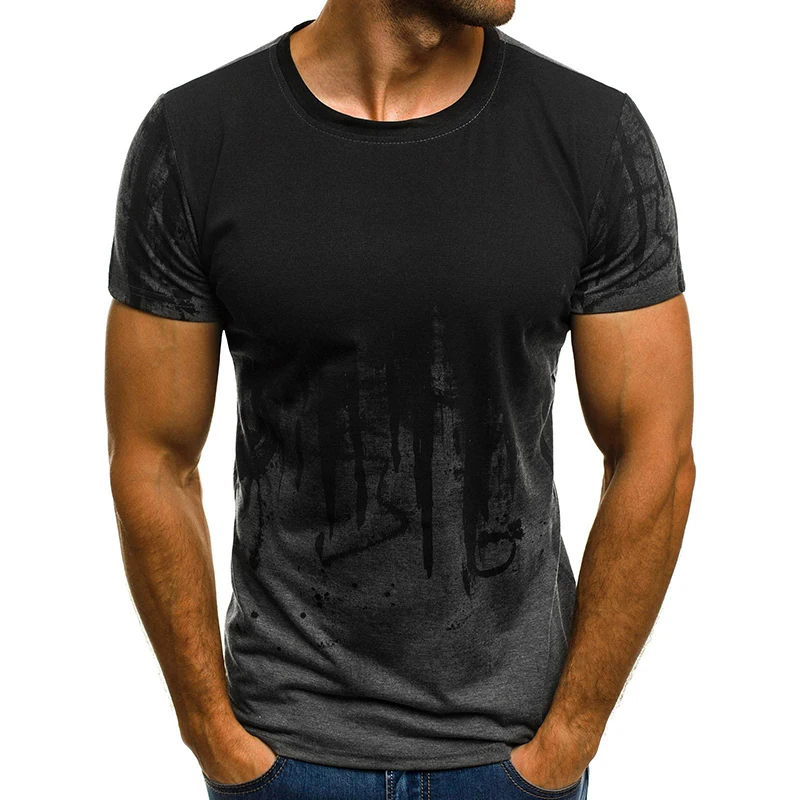 LeeLion 2021 Poletje Kratkimi Rokavi tshirt Moški Prikrivanje Natisnjeni O-Vratu Tees Vrhovi Fitnes Priložnostne Moške majice Camisetas Hombre