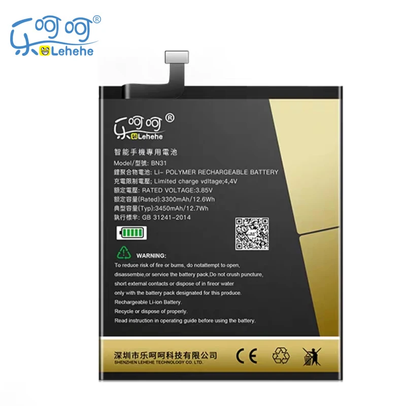 LEHEHE BN31 Baterija za Xiaomi Mi 5X Mi5X \ Redmi Opomba 5A 5A Pro 3450mAh Visoke zmogljivosti Različica Baterije Zamenjava Orodja Darila