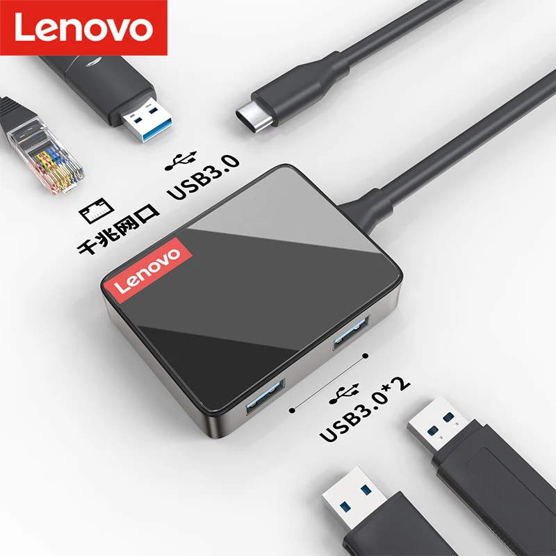 Lenovo Prvotno USB C SREDIŠČE za Multi USB 3.0 priključek RJ45 Adapter Za ThinkPad Dock JOGA Laptop PC Dodatki USB-Tip C C Splitter Vrata