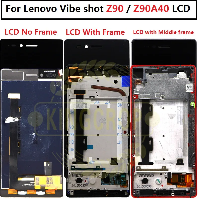 Lenovo Vibe strel Z90 Z90-7 LCD-Zaslon, Zaslon na Dotik, Računalnike Z rezilo sredini Okvirja Zamenjava Za Lenovo Z90 z90a40 Zaslon