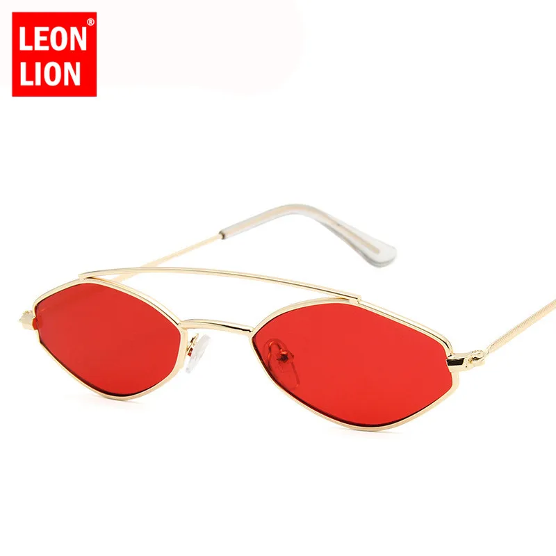 LeonLion 2021 Majhen Okvir Ogledalo sončna Očala Ženske blagovne Znamke Oblikovalec Očala Letnik Nakupovanje UV400 Oculos De Sol Feminino
