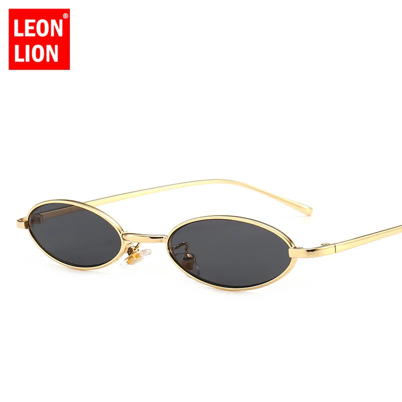 LeonLion Moda Zlato Okvir Ovalne Leče za sončna Očala za Ženske/Moške Ocean Leče, sončna Očala Femle Nakupovanje UV400 Lunette De Soleil Femm