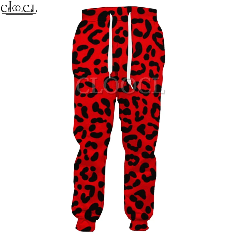 Leopard Hlače Moški/Ženske 3D Tiskanih Rose, Rdeča Modni Moški Ženska Oblačila Sweatpants Priložnostne Ulične Celotno Dolžino Hlače