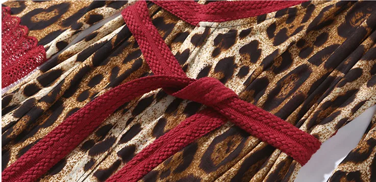 Leopard Natisniti Moda Zaviti Obleko 2020 Jeseni Seksi Žensk V Vratu Kravato Loka Sashes Bodycon Obleko Žensko Elegantno Visoko Split Obleko Maxi