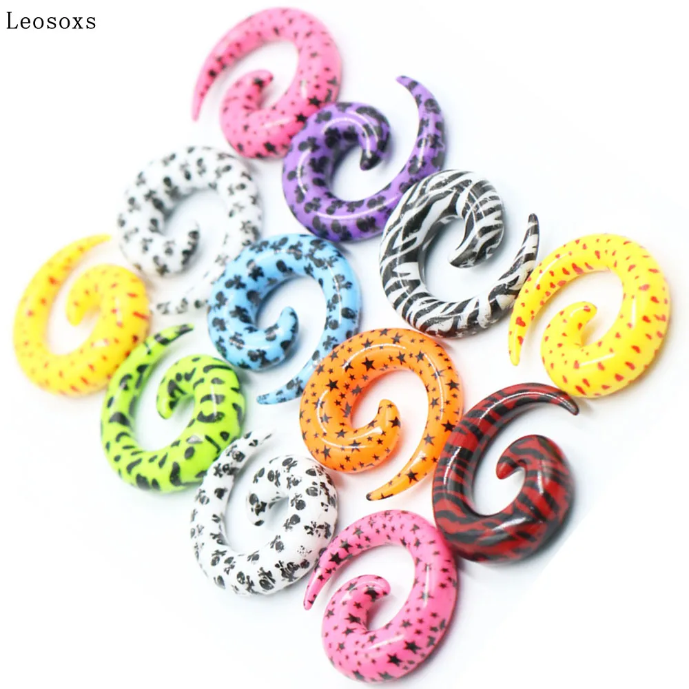 Leosoxs 9pcs Mešane Barve Polž Ear Piercing Evropske in Ameriške Alternativne Nakit