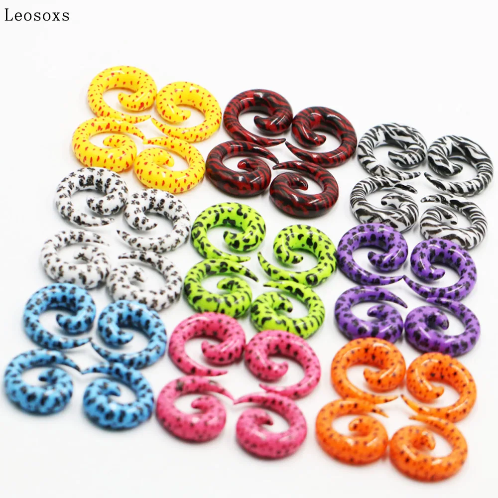 Leosoxs 9pcs Mešane Barve Polž Ear Piercing Evropske in Ameriške Alternativne Nakit