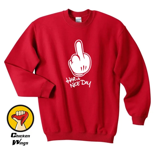 Lep Dan Mickey Roke Humor Moda igri Smešno Zgoraj Crewneck Unisex Majica Več Barv XS - 2XL