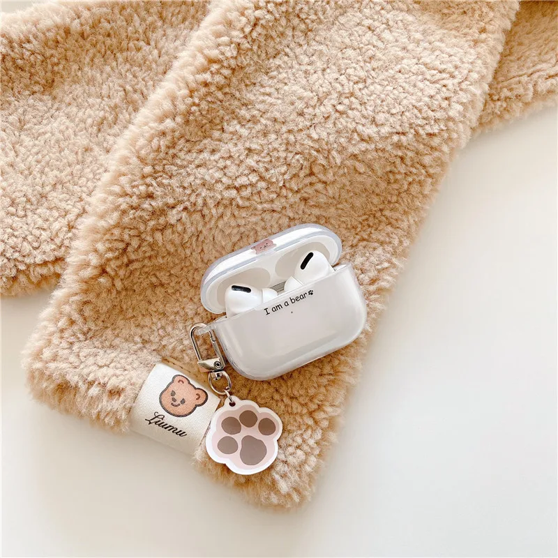Lepe Risanke Slušalke Primeru Za Apple Airpods Pro Pokrov Prozoren Silikonski Slušalke Primeru Škatlo Z Okraski Za Airpods 2/1