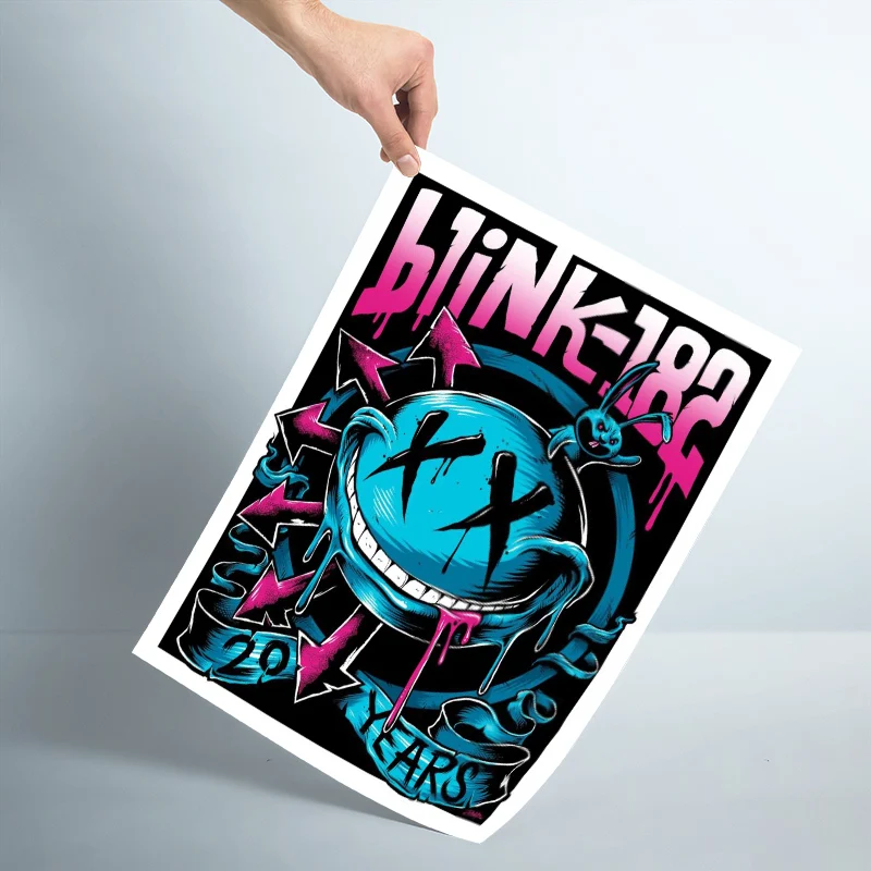 Lepo Blink 182 Plakat Po Meri Saten Poster Tiskanje Tkanine, Tkanine Steni Poster Tiskanje Svilene Tkanine Za Tiskanje Plakata