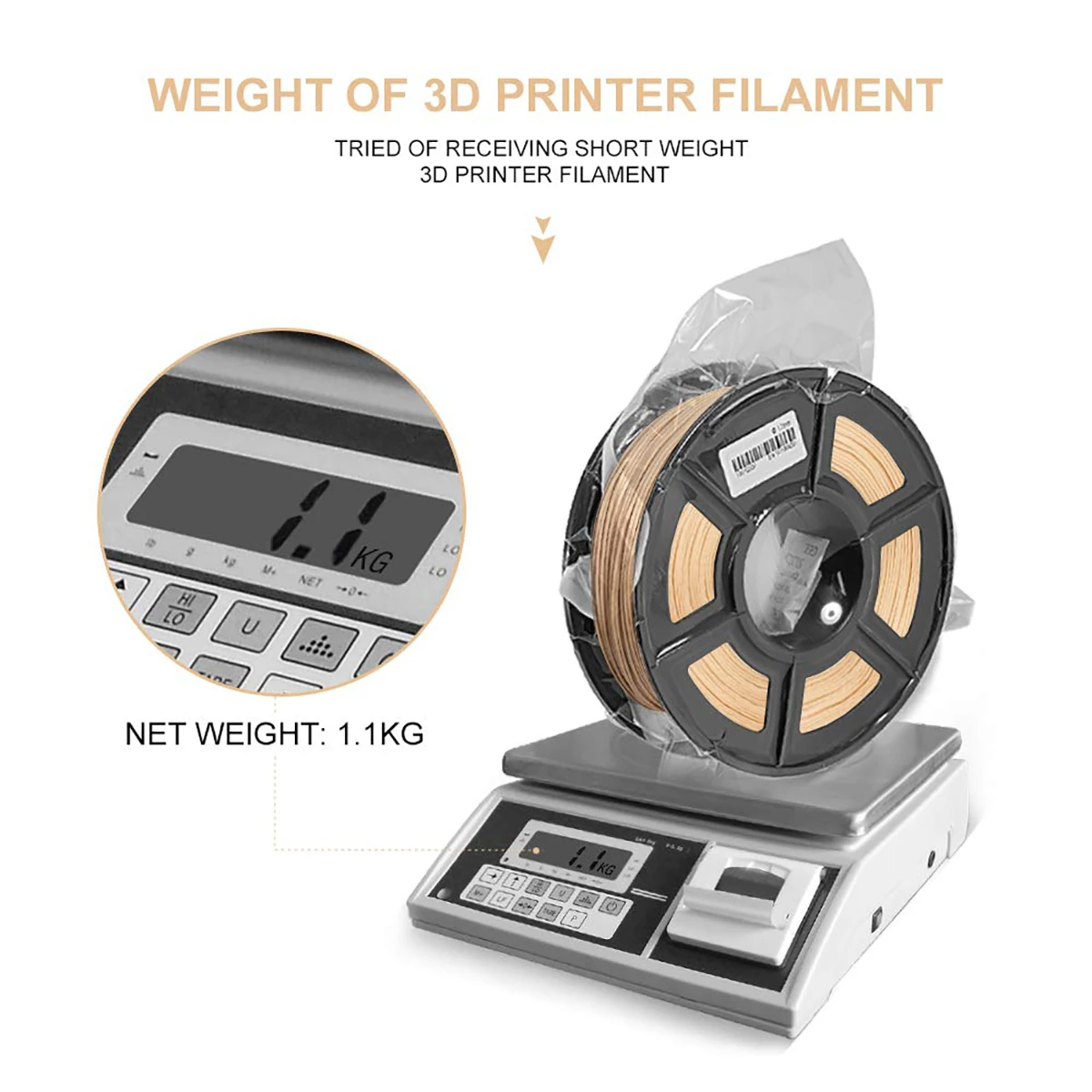 LES 3D Tiskalnik Enotepad 1 KG/2.2 kg 1.75 mm Z Vakuumsko Pakiranje Za Tiskanje Modeli Blizu Učinek Masivnega Lesa