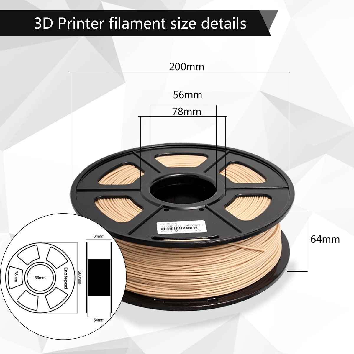 LES 3D Tiskalnik Enotepad 1 KG/2.2 kg 1.75 mm Z Vakuumsko Pakiranje Za Tiskanje Modeli Blizu Učinek Masivnega Lesa