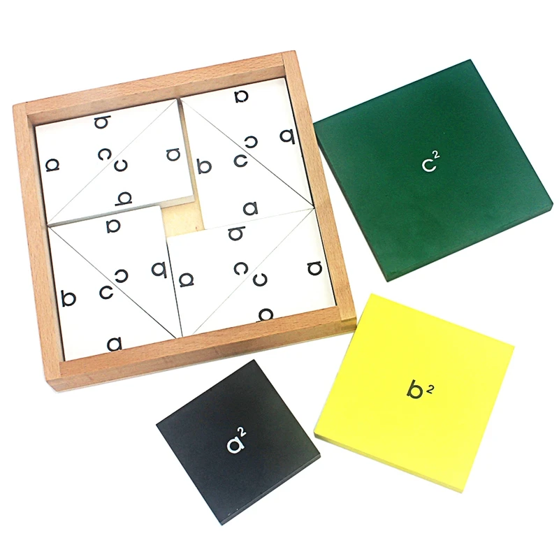 Lesena Igrača Montessori Pitagore Trikotnika ABC Odbor Matematična Formula, Učenje, Šola Učilnica učni Pripomočki Začetku Izobraževalne Igrače