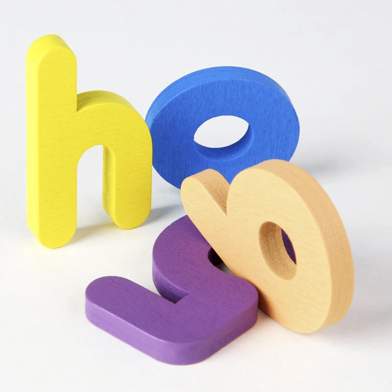 Lesene igrače Montessori zgodnjega učenja črkovanje besede pismo ujemanje matematika učni pripomočki izobraževalne igrače za otroke, otroci darila