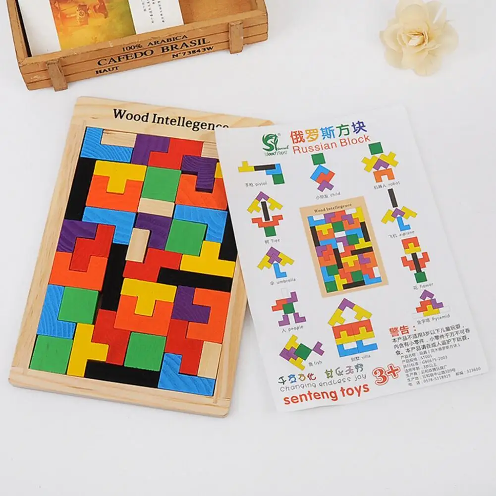 Lesene Inteligence Igrače Tangram Sestavljanke Možganov Teaser Igrača Tetris Igre Predšolskih Magination Intelektualne Izobraževalne Igrače