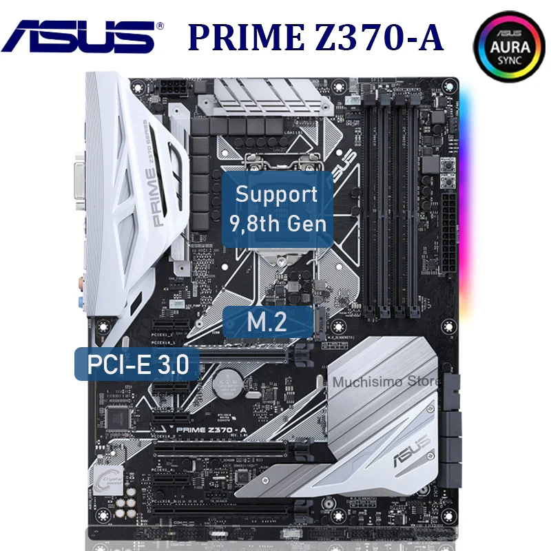 LGA 1151 Asus Z370-A Motherbaord DDR4 64GB Namizje M. 2 PCI-E 3.0 Overlocking i7 i5, i3 Vtičnico HDMI je Združljiv Z370 Placa-Mãe ATX