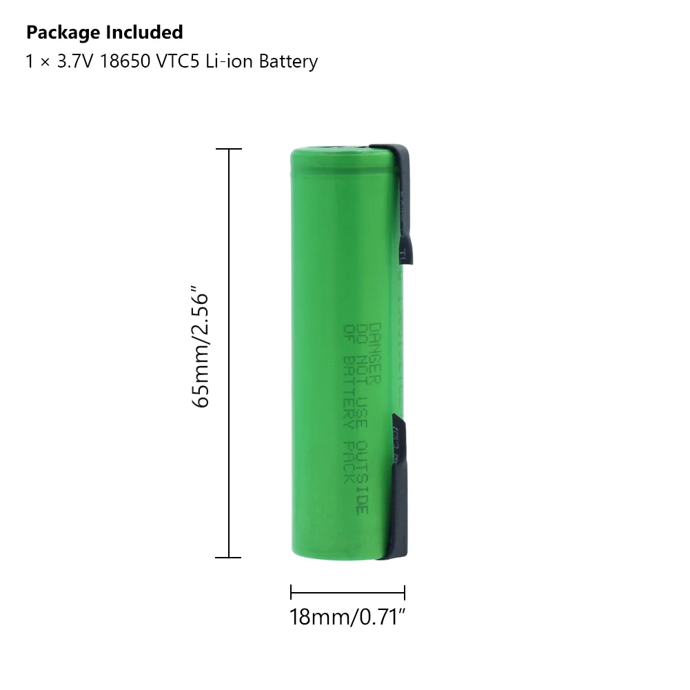 Li ion Baterije 4P 3,7 V 18650-VTC5 Litij-Batteria Zelena Ravno Top Celice Zamenjava 2600MAH Polnilna Niklja Stanja Celic