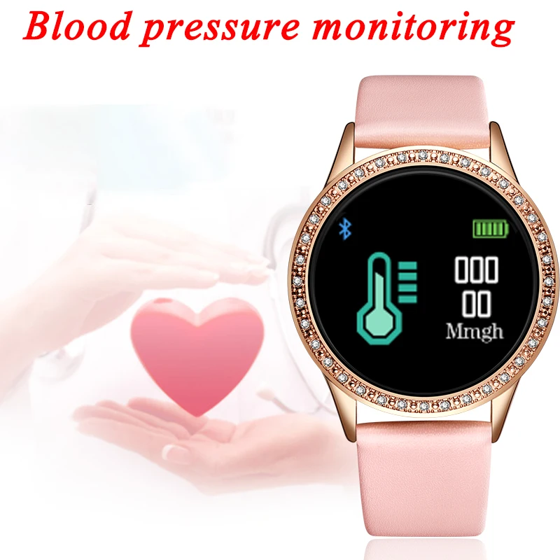 LIGE Luksuzni pametno gledati ženske Fitnes Tracker krvnega tlaka, srčnega utripa, števec korakov zdravje šport smartwatch reloj intelige