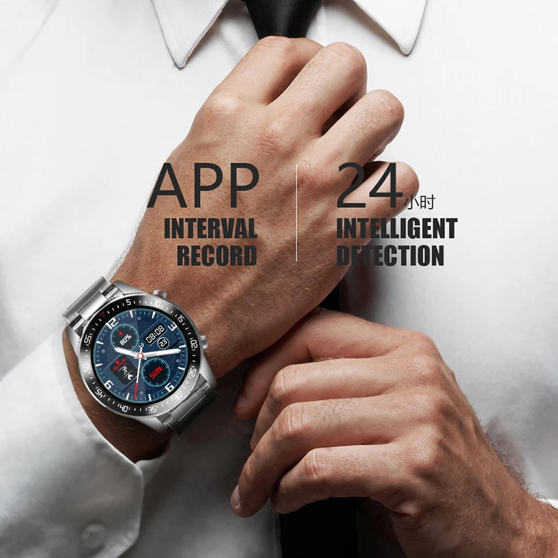 LIGE Pametno Gledati Moške pametne ure LED Full Zaslon na Dotik Za Android, iOS, Srčni utrip, Krvni Tlak Monitor Nepremočljiva Fitnes Watch