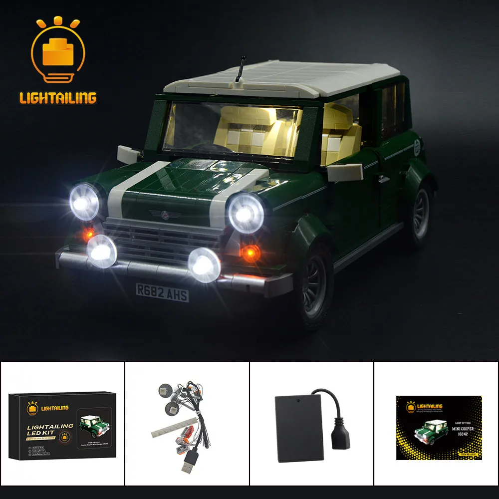 LIGHTAILING Led Light Up Kit Za Mini Cooper Model Gradnik Razsvetljave, Komplet Združljiv Z 10242 21002