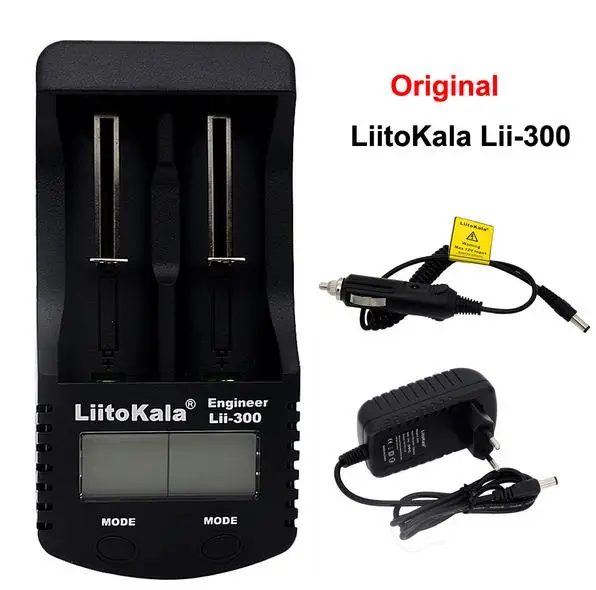 Lii-300 LCD 3,7 V / 1.2 V AA / AAA 18650/26650/16340/14500/10440 / 18500 Avto Polnilec z Polnilnik 5 V, 1A