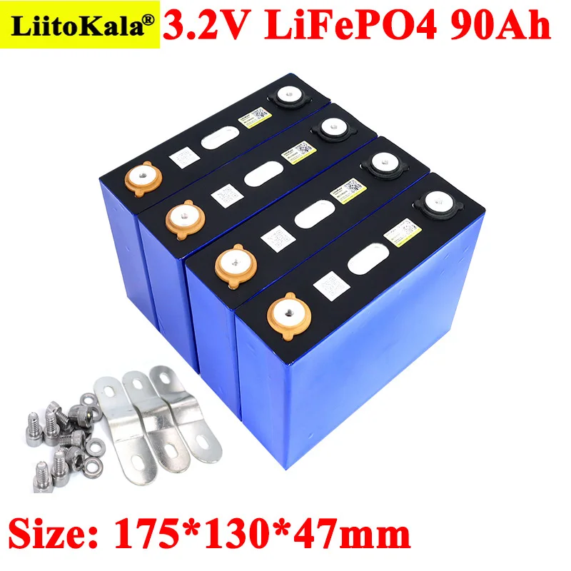 Liitokala 3,2 V 90Ah batterie pack 12V 24V 3C LiFePO4 Litij-eisen phospha 90000mAh Motorrad Elektrische Auto motor batterien