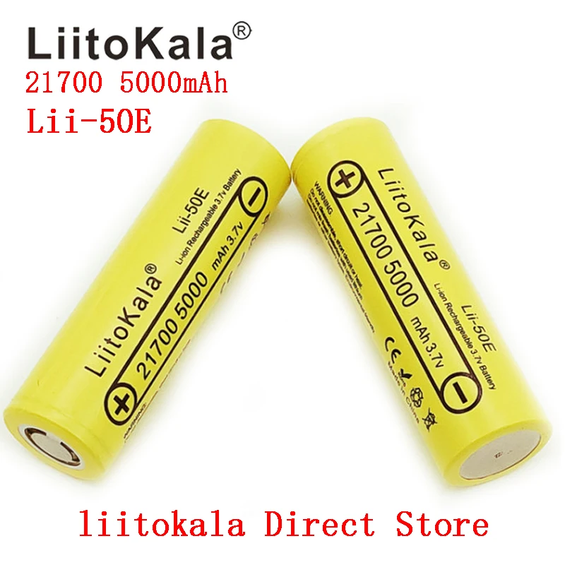 LiitoKala 3,7 V 21700 5000mah Baterija za ponovno Polnjenje 40A 10C odvajanje Visokih Moči baterije Za High-power Aparati