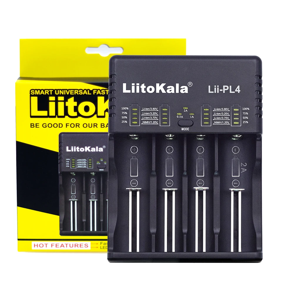 Liitokala Lii-402 Lii-100 Lii-202 Lii-PL4 1,2 V 3,7 V 3.2 V 3.85 V AA 18650 18350 26650 18350 NiMH baterija litij-smart polnilec