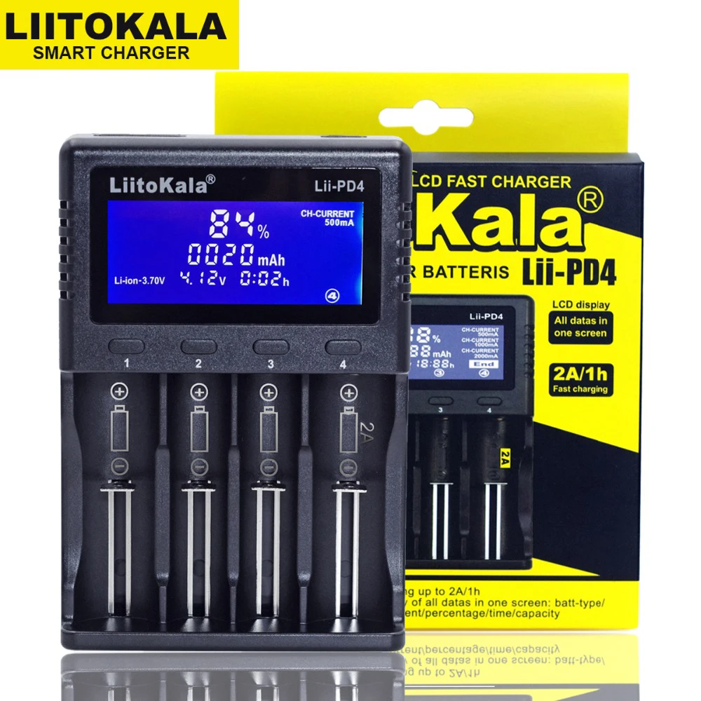 Liitokala Lii-500 Lii-PD4 polnilec za baterije 18650 21700 26650 baterije AA AAA polnilec za 18350 18500 16340 17500 25500 10440 baterije