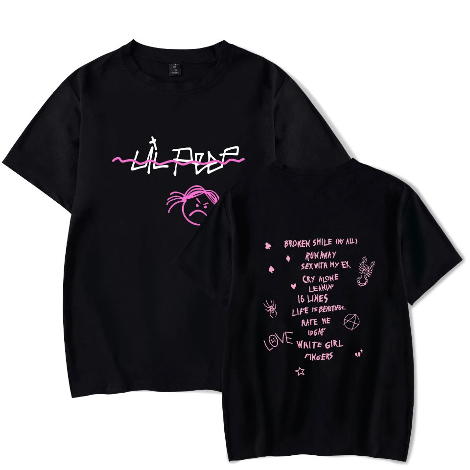 Lil Peep Majica S Kratkimi Rokavi Moški Ženske Priložnostne T-Shirt Poletje Bombaž O-Vratu T-Shirt Ulične Modni T-Shirt Harajuku Tiskanja Kratek Rokav