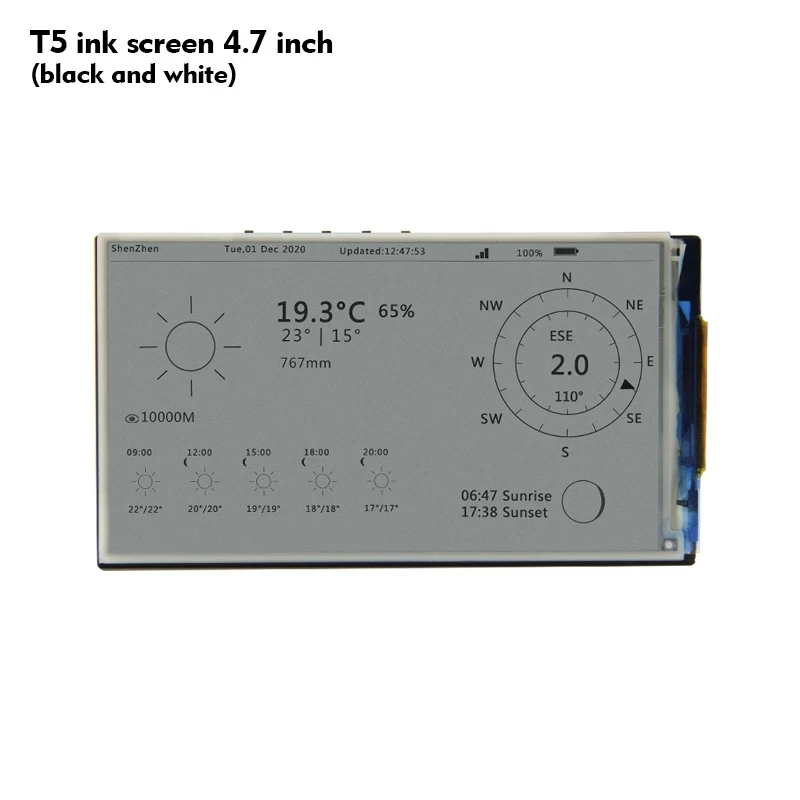 LILYGO T5-4.7 palčni E-knjiga ESP32 V3 različica 16 MB FLASH 8MB PSRAM WIFI/Bluetooth za arduino