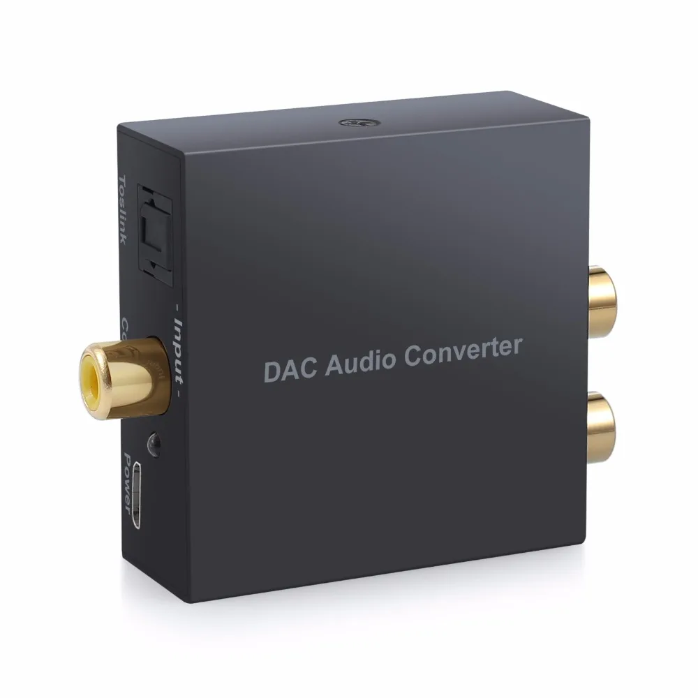 LiNKFOR Optični Nagovoriti Koaksialni Toslink v Analogni audio RCA L/R Audio Converter Tok Audio Z DAC Toslink Kabel za Digitalno Analogni
