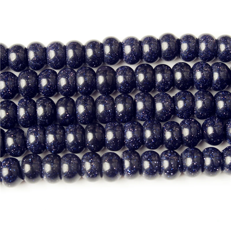Linxiang Modni nakit 4x6 ~ 5x8mm naravni gemstone interval Noge Modri pesek bor noge DIY žensk Zapestnico, Ogrlico, Uhane