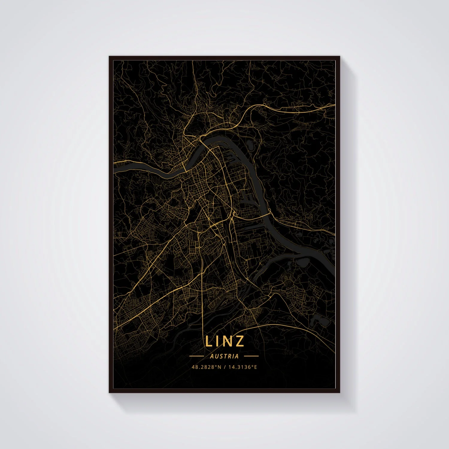 Linz In Salzburg Dunaj Beljak Avstrija Plakat