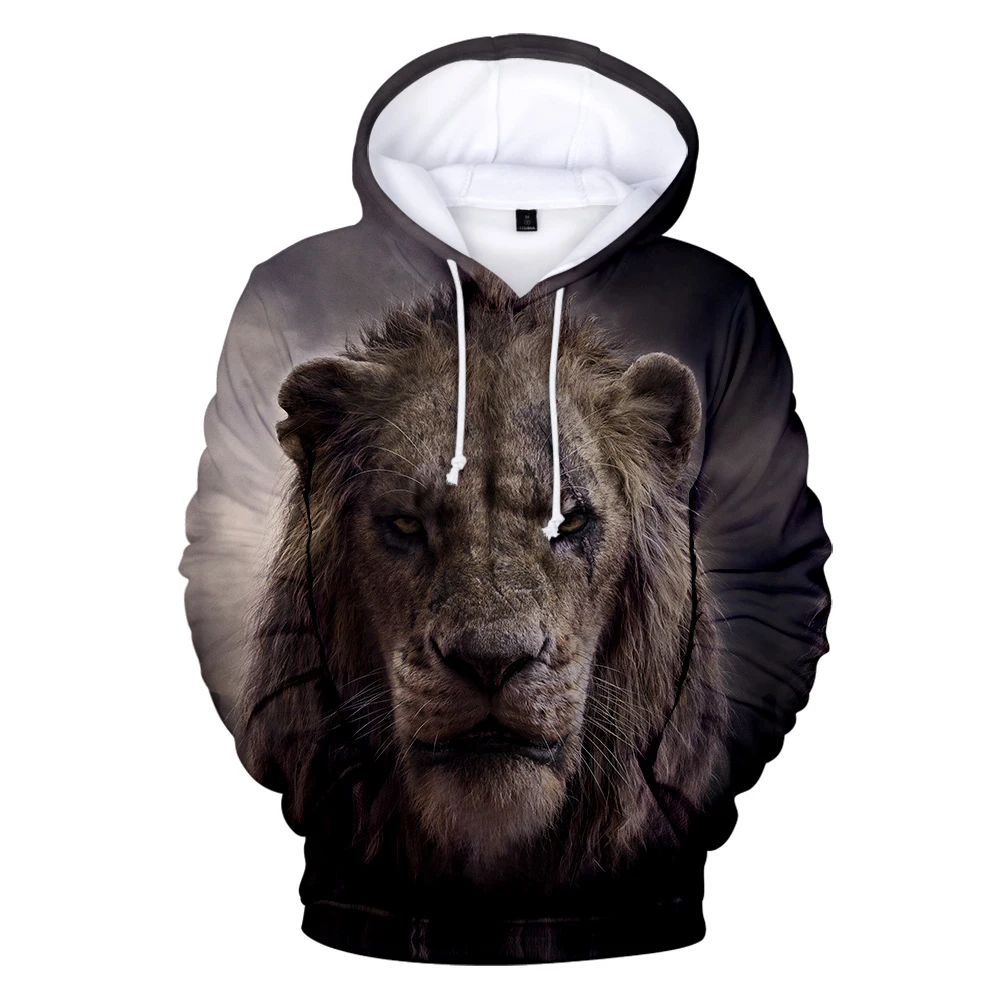 Lion King 3D pulover s kapuco za Moške in Ženske, Modni Športna Majica Otrok Levji Kralj Puloverju Jeseni 3D Kapuco Fant in Dekle Hoodies