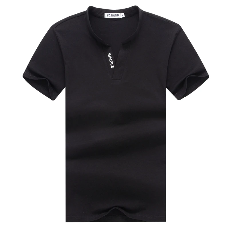 Liseaven moška T-Shirt 2019 Mandarin Ovratnik Majice Kratek Rokav T-Majice blagovne Znamke Tee Shirt Mens Oblačila