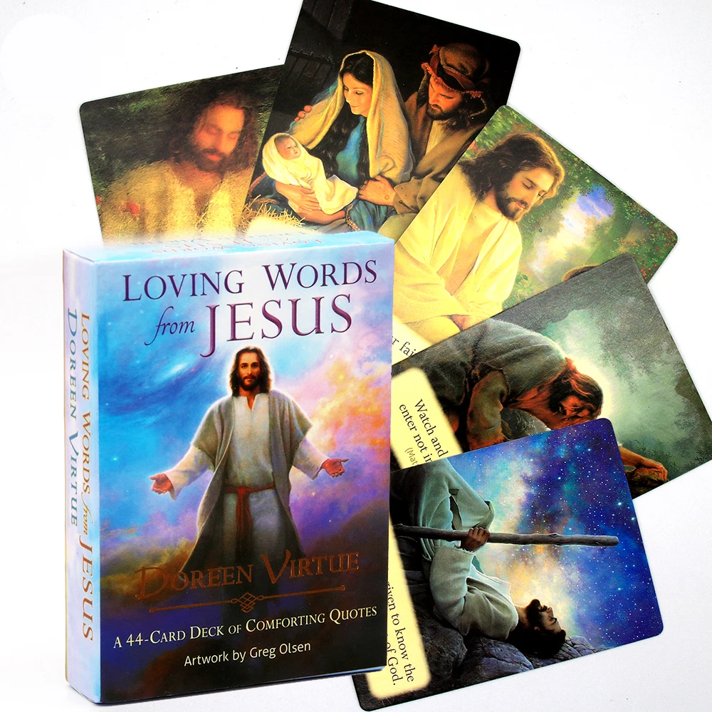Ljubeče Besede, ki jih Jezus Tarot Kart Oracle angleški Različici 44pcs družabne Igre Družini Stranka Igranje kart Tabela Igra