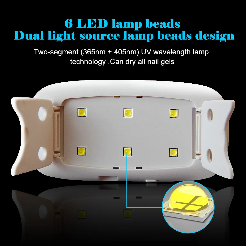 LKE 12W Lak za Lase MINI LED UV Žarnico, Micro USB Gel za Nohte Sušenje Stroj Za Domačo Uporabo Nail Art Orodja Miško Svetilke Za Nohte
