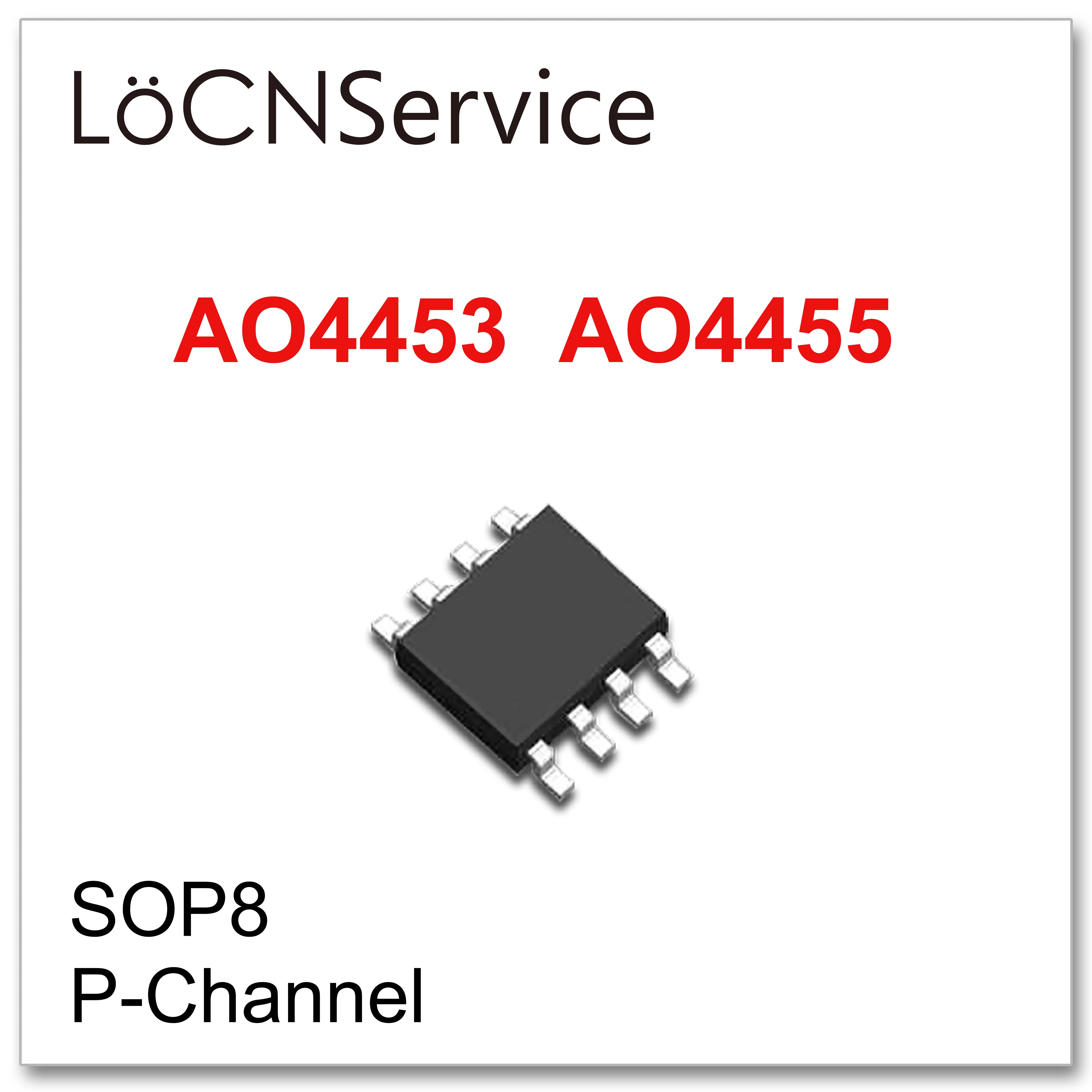 LoCNService 50PCS 500PCS SOP8 AO4453 AO4455 P-Kanalni Mosfets Visoke kakovosti 4453 4455
