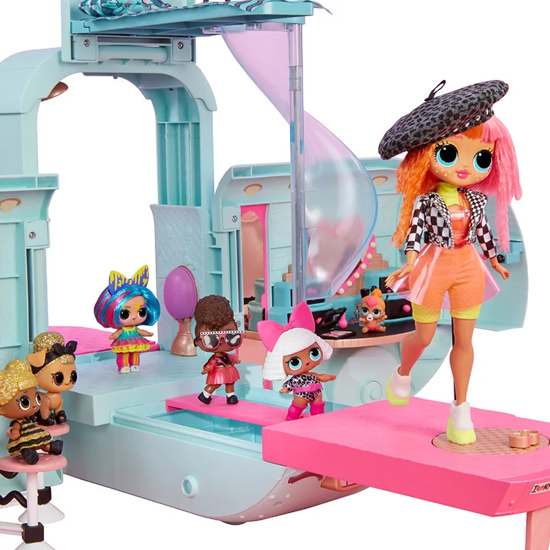 LOL presenečenje lutke pozimi disco lutke lols figura igrače 2-V-1 GLAMPER Original Piknik avto igrače kompleti za dekleta