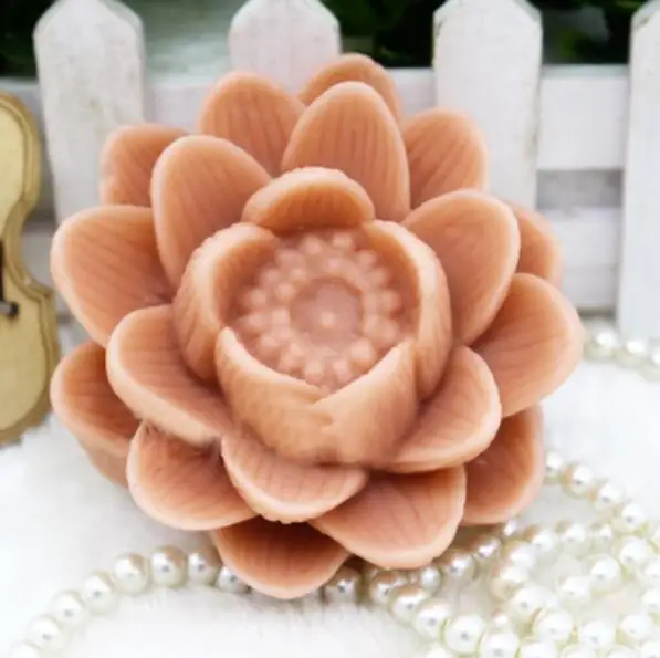 Lotus Ročno izdelana Mila Plesni Sveča Silikonski Kalup roža Milo Plesni Lotus Milo izdelavo Kalupov aromo kamen Plesni smolo gline Čokolado
