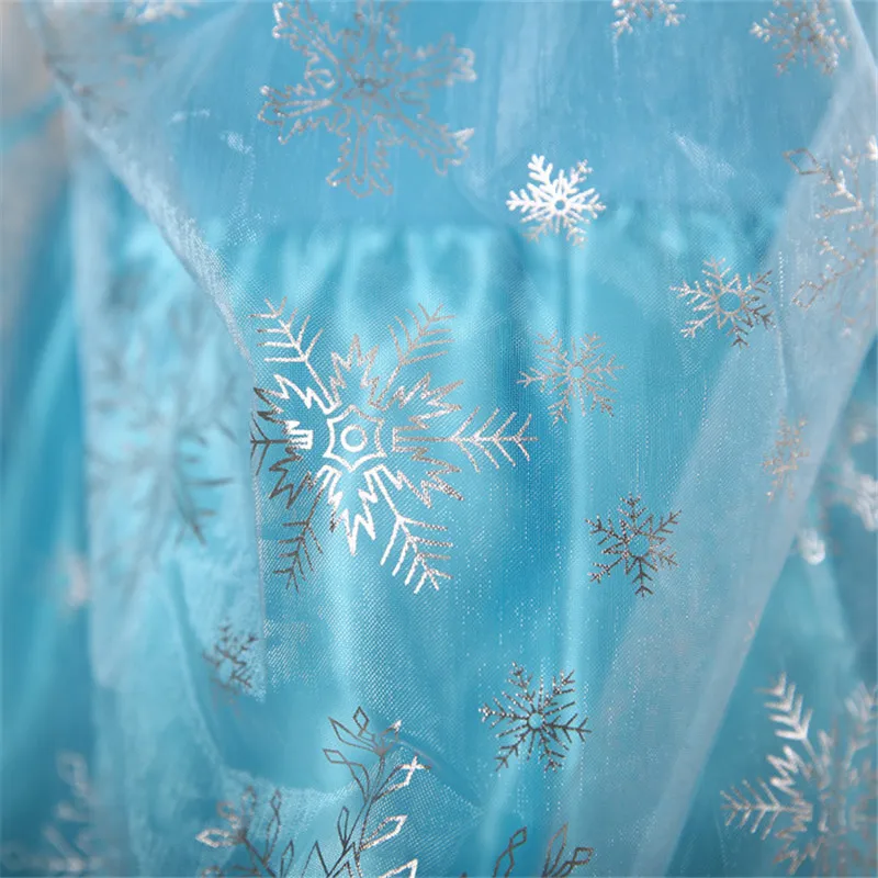 Lovely Baby Dekleta Oblačenja Otroci Zamrznjene Kostum Obleko Sneg Princesa Kraljica Stranka Obleko Obleke Cosplay Til Obleke Za Dekleta 3-8Y