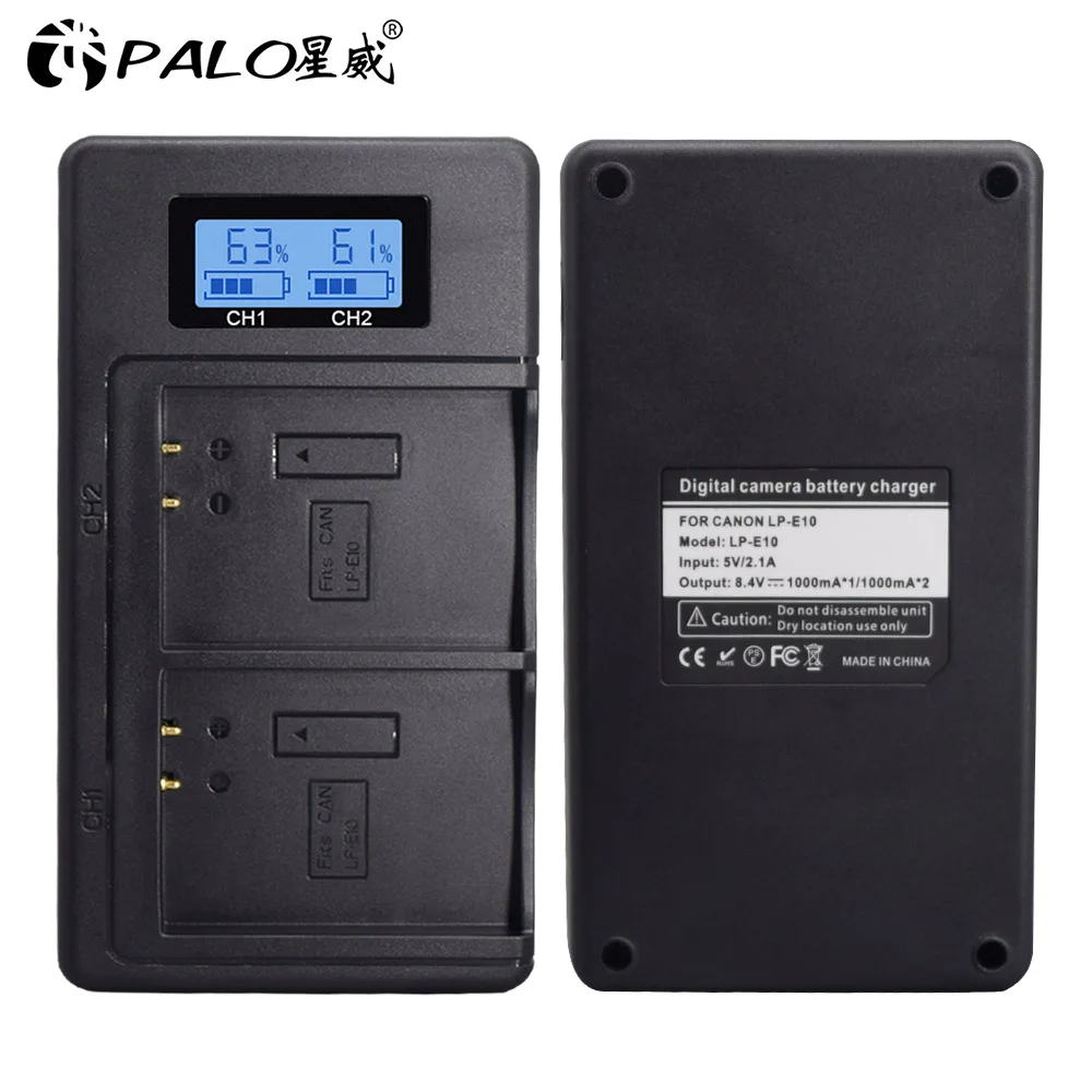 LP-E10 LP-E10 LPE10 Fotoaparata Baterije +LCD USB Dvojni Polnilnik Zamenjava EOS 1100D 1200D 4000D Poljub X50 X70 Rebel T3 T5 T6 LP-E10