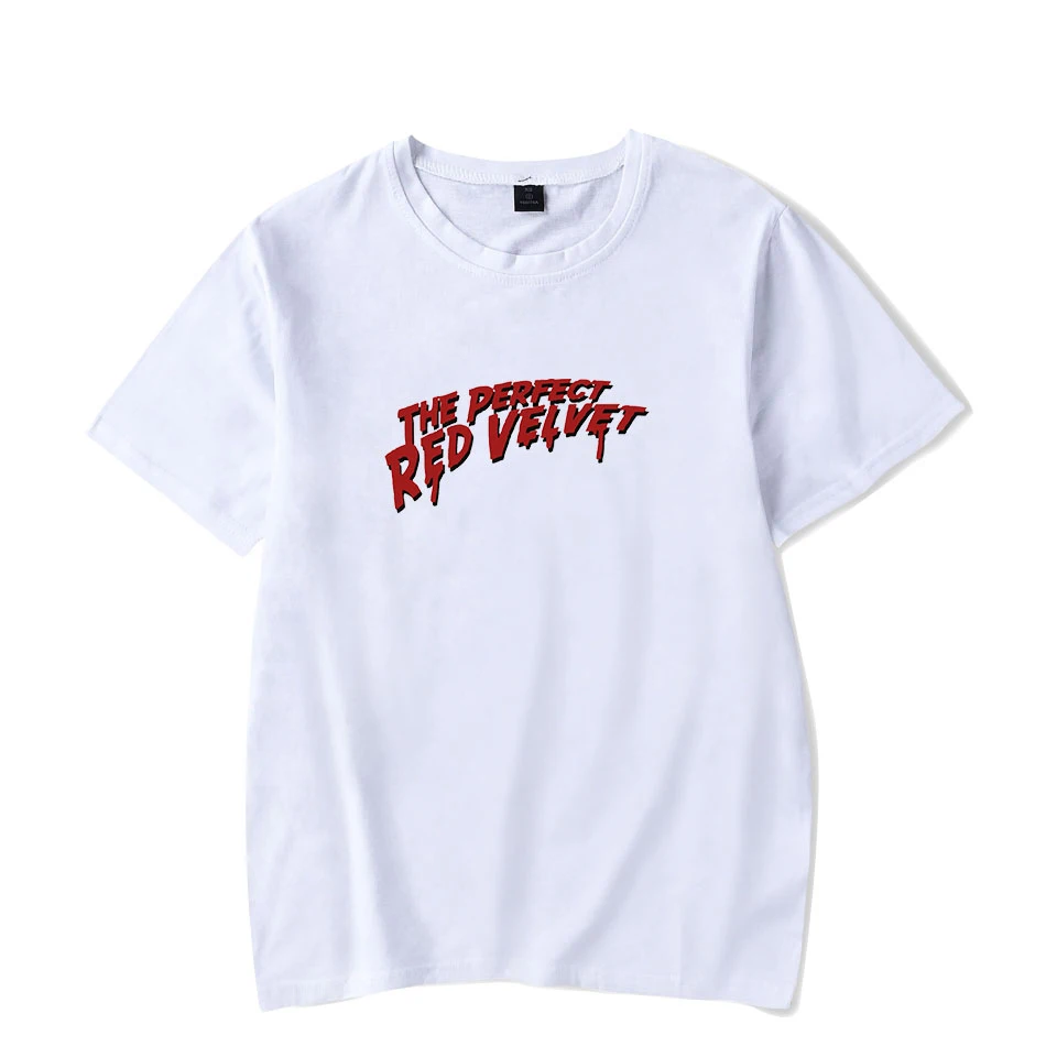 LUCKYFRIDAYF 2019 RDEČE Priložnostne T-shirt Žamet Tiskanja za Ženske Oblačila Vroče Prodaje Vrhovi Kratek Rokav Kpop T-Shirt Plus Velikost 4XL