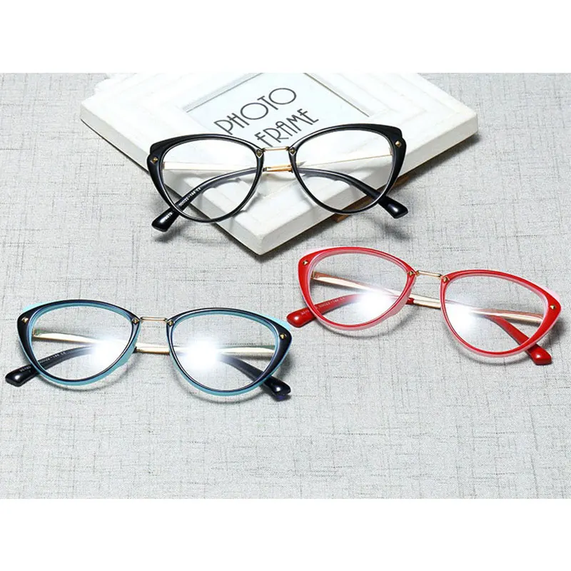 Luksuzne blagovne Znamke Eyeglass Okvirji Mačka Oči Ženska Očala Okvir Nove Modne Pregleden Očal Okvir Računalnik Očala oculos