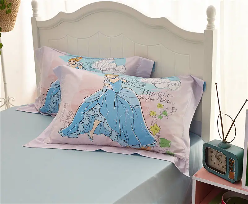 Luksuzni disney princesa posteljnina nabor twin kraljica velikosti polno tolažnik pokrivajo 3/4/5pc dekle brithday darilo posteljnino 3d egiptovski otroci dekor