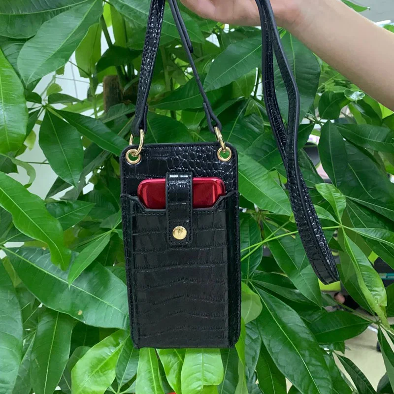 Luksuzni Krokodil Telefon torbica za Ženske 2021 Nov Dizajn Kartice Torbici Lady Dobra Kvaliteta PU Usnje Torbica z Zadrgo Žep