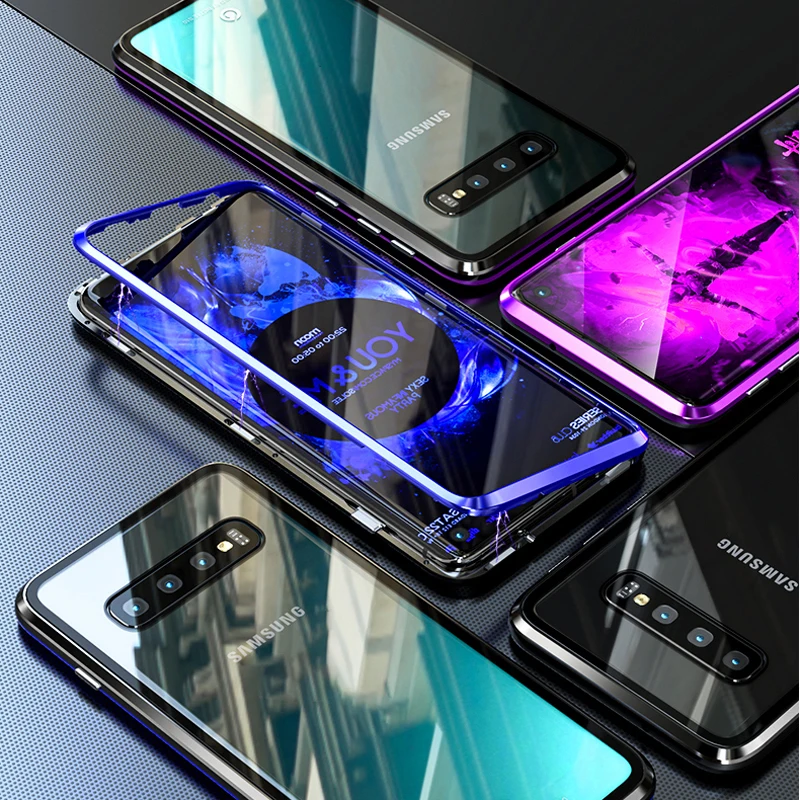 Luksuzni Magnetni Primeru Telefon Za Samsung Galaxy S10 Plus Kritje s S8 Opomba 8 sFor Samsung S9 Plus Ohišje Za Samsung Note9 Primeru Opomba 9